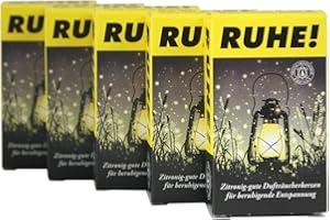 Crottendorfer Räucherkerzen "Ruhe !" – z lekkim cytrocznym zapachem, aby uniknąć uciążliwych gości – opakowanie 5 szt. w rozmiarze XL – 5 x 4 sztuki – Made in Germany