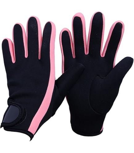 1pair Set Dykning Neopren Snorkling Surfing Vattensport Skid Proof Vatdrakt Handskar Svart Bla L