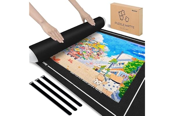 Nariolar Tapis Puzzle - Tapis pour Puzzle de jusqu'à 500/1000/1500 Pièces, Accessoire Pratique pour Le Rangement et Le Transport des Puzzles