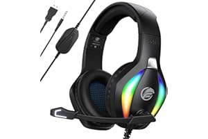 Fachixy FC100 Gaming Headset for PS4, PS5, PC, Xbox, Switch, Gamer Headset with Mic, Gaming Headphones with Microphone, Noise Cancelling Headphones with 3.5mm Jack