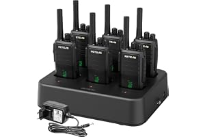 Retevis RT21H Walkie-talkie, Dold Skärm Tvåvägsradio IP54-klassad Vattentät Robust Typ-C 6-vägs Laddare Uppladdningsbara Walkie-talkies För Skolor, Hotell, Lager (6 Styck
