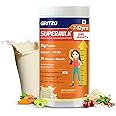Gritzo SuperMilk Height+ (7-12y Girls), 10g Protein Powder (Creamy Vanilla, 400g) | Zero Refined Sugar, 21 Vitamins & Minerals