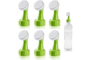 AWAVM 6 Pack Bottle Top Sprinkler DIY Small Plastic Watering Can Plant Waterers Suitable for Drinking Bottles Seed Seedling Garden Irrigation