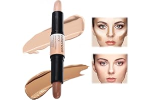 BAOSROY Contouring Maquillage, Stick Bâton Contour 2 en 1, Highlighter Double-Embout, Illuminateur Contouring, Stylo Illuminateur Maquillage, Makeup Stick