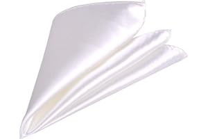 Trimming Shop Men's Pocket Square Handkerchief, Italian Square Satin Handkerchief for Formal Wear, Suit Pocket Square Plain Hankies for Wedding Gift, Party, Fashion, Grooms, Prom - Unisex, Solid Color