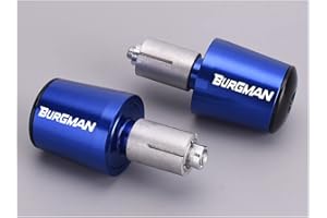 YLHKYJS Tappo Manubrio Moto Moto Manubrio End 7/8"22mm Manubrio estremità Tappi Tappi per su-zu-Ki AN200 AN250 AN400 AN650 Burgman AN 125 250 400 650 (Color : Blue)