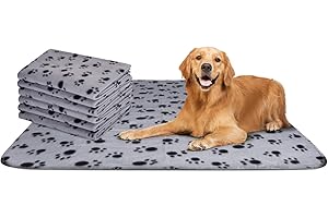 Nobleza – 6 x Manta Suave de Felpa para Perros, Gatos y Otras Mascotas. Lavable. Color Gris, 75 * 75