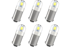 XNOURNEY 6 sztuk Ba9s Żarówka LED, T11 1891 53 57 T4W, 6000K Biały 47830 64111 3893 LED Wnętrze samochodu Żarówka Kopuła Karta Tablica rejestracyjna schowek światło