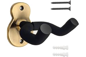 Midyrrg Electric Guitar Wall Mount Angled Guitar Wall Hangers Metal Guitar Holder with Protective Sponge Guitar Hook Retro Guitar Wall Bracket Guitar Stand Wall for Bass Acoustic Guitar Ukulele