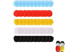 RTRTGS 50 pièces couvertures de micro hygiéniques jetables non tissées antibactériennes pour la plupart des microphones portables, pour karaoké, concerts,(5 couleurs,10 de chaque couleur)