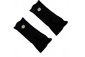 MHwan Seat Belt Pads, 2 Pcs Super Soft Skin-Friendly and Comfortable Seatbelt Covers Kids and Adults, Head and Neck Support, Seatbelt pad That Doubles as a Sleeping Pillow (Black, Black)