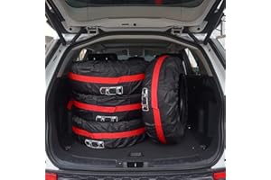 BYNYXI 4 Stück Reserveradabdeckung, 13-18 Zoll Reifenschutzhülle Robuster 210D Oxford Radreifenabdeckung wasserdicht Reifenaufbewahrung Reifensack Universal Auto Reifentasche für Auto SUV LKW