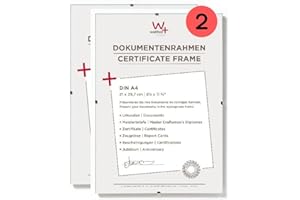 walther design marco de fotos vidrio transparente 21 x 29,7 cm (DIN A4) Paquete doble, porta imágenes sin marco RB130KD