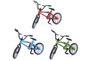 Inzopo 3 Pcs Cute Mini Finger Bmx Toys Mountain Bike, Mini Finger Bmx Toys Mountain Bike BMX Fixie Bicycle Finger Toy
