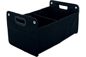 CADANI Auto Kofferraum Faltbox, Einkaufskorb, Auto Zubehör, Organizer, rutschfest durch Klettband, Schwarz