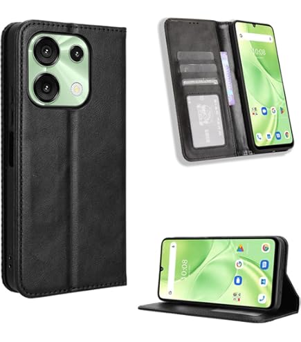 Handyhülle Leder Optik Für UMIDIGI F1 / F1 Play - Brieftaschen-Case Mit Kartenfächern, Magnetverschluss, Ständerfunktion