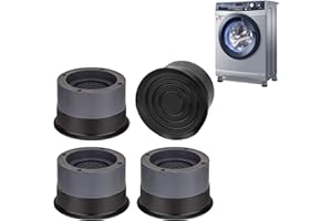 SLIIMU 4 Stück Schwingungsdämpfer Waschmaschine Füße Matte, Anti Vibrations Waschmaschinenunterstützung, Antirutsch Vibrationsdämpfer Waschmaschinenunterlage, Stoßdämpferr Waschmaschine Auflage
