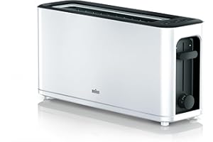 Braun Household HT3100WH toster, 1 szczelina z 7 poziomami opiekania, 1000 W, biały