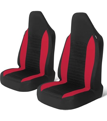 Auto Zitkussen Stoelhoezen PU-leer Universele Autostoelhoezen Voor De Vordersitze Rood