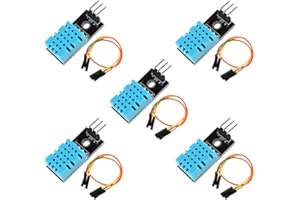 AITRIP 5pcs DHT11 Temperature Humidity Sensor Module Digital Temperature Humidity Sensor 3.3V-5V with Wires for Arduino Raspberry Pi 2 3