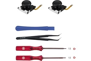 Wigearss Ersatz TMR Elektromagnetischer Stick 3D Sensor Analog Joystick und Reparatur Werkzeuge Kit für Nintendo Switch/Switch OLED/Switch Lite Joy-con Controller, No Drift