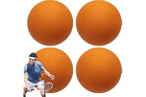 Squash Ball Beginner - 4X High Elasticity Small Squash Balls For Kids | High Visibility Outdoor Sports Rubber Hollow Ball, Pr