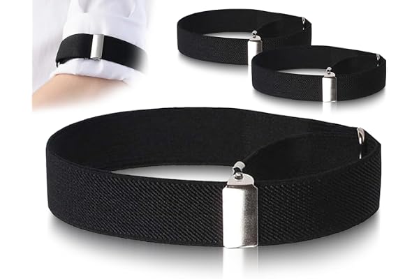 KAPSING 2 stycken ärmhållare, justerbara armband, armarmar, skjorta, strumpeband, tubband, ärmskydd, för män kvinnor långärma