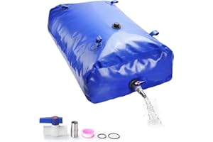 SUKUDON Sac de réservoir de vessie de Stockage d'eau de Baril de collecteur de réservoir d'eau de Grande capacité - Portable et Pliable pour la Livraison d'eau d'urgence, l'irrigation et Plus Encore (540 L)
