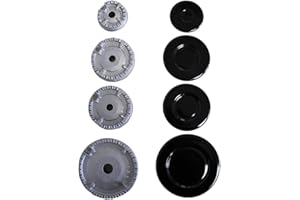 Paxanpax PCK314 Brûleur à gaz et couvercle pour plaque de cuisson à gaz Arcelik, AEG, Beko, Bosch, Fagor, Profilo, Siemens, Vestel, Whirlpool Long Internal Boss Type