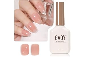GAOY Smalto Gel Nudo, 16ml Gel Gel Rosa Naturale Traslucido 1301 UV Light Cure Gel Polish per Nail Art Manicure e Pedicure fai-da-te a Casa