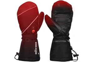 SNOW DEER Gants Chauffants 7.4V 2200mAh Rechargeable pour Ski, Hommes Femmes, Hiver, Motards, Neige, Camping, Randonnée - Chauffe-Mains
