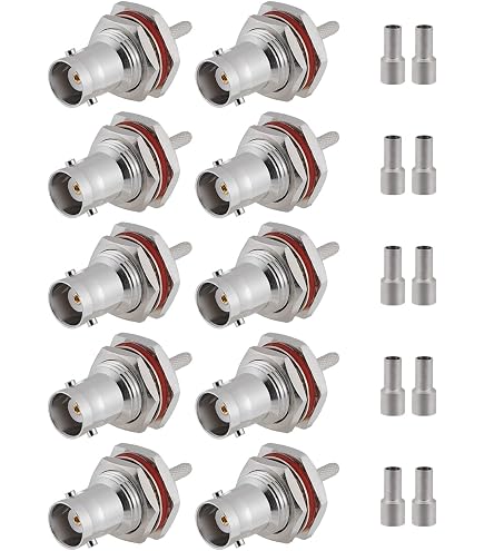 10 PCS Connecteurs BNC Mâles 50 Ohm à Sertir Pour Câble RG316 RG174 - Connecteurs RF Coaxial