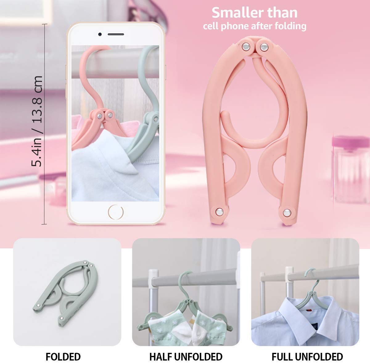 TreeLen-Cintres-Pliants-Cintres-de-Voyage-Portables-Antiglisse-Accessoires-de-Voyage-Porte-vtements-Pliable-pour-Camping