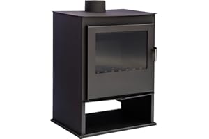 MAESTRO FERRETERO JOIMA - Estufa de Leña Modelo TEYDE LEÑERO 11,60 kW, Acero al carbono