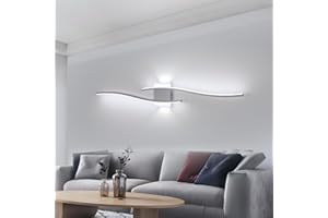 DELIPOP Applique LED da Parete Interno, Moderna Lunga Lampada da Parete LED 27W 6500K, Lampada a Muro in Alluminio per Soggiorno Camera da Letto Bagno Scale Corridoio Cucina