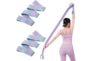 RTBRCG 2 Pack Yoga Gurt, GymnastikbäNder für Effektives Stretching Und Yoga Training, Fitnessband, Dehnungsband Theraband Und Gymnastikband In Einem, Zarter Textur Perfekt für Dehnen Und Fitness