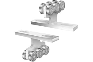 SPACNANA 2PCS 6 Wheel Trolley Assembly Electric Hoist Trolley Roller 255KG Load Capacity with Low Noise Bearings for Strut Channel