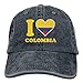 Produktbild Presock I Love Colombia Flag Unisex Adjustable Baseball Caps Denim Hats Cowboy Sport Outdoor