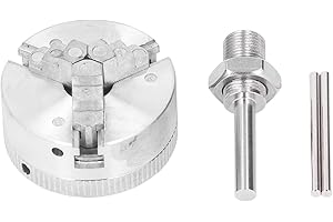 CANDEON 3 Backenfutter, Dreibackenfutter Für Drechselbank 3 Backendrehfutter Mini Drehbank Selbstzentrierendes Bohrfutter, Z011 Selbstzentrierung Drechselfutter Zinklegierung Mit Pleuel, 10–35mm Spannber