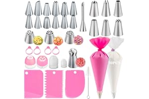 AZOMKER Beccucci Sac a Poche, Bocchette Sac a Poche, Saccapoche, Sac a Poche Professionali, Punte Sac a Poche, Kit Pasticceria Professionale (66 Pezzi)