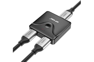 MT-VIKI Przełącznik HDMI 4K60 Hz 2 w 1, Dwukierunkowy Rozdzielacz 1 w 2, Kompatybilny z Laptopami, Komputerami PC, Xbox, PS5/PS4, Projektorem, Zasięg 6 m
