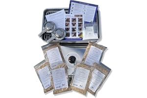 DOWN THE COVE Complete Hot Smoking Kit - Stainless Steel Smoking Oven, Selection of 6 varieties of Wood Chips & Instructions
