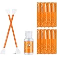 K&F Concept Sensor Double Cleaning Swabs Sticks + 20ml Cleaning Solution Liquid for APSC Crop Sensor Mirrorless & DSLR Camera Sensor Cleaner (x10 Pack)