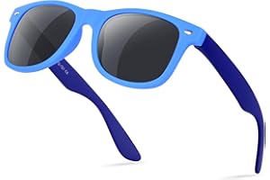 Nlieanuc Lunette de soleil enfant 3-10 ans Protection UV Lunettes de soleil polarisées pour Garçon et Fille Légère