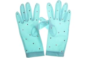 LIUHUO Ice Dress handskar Performacne Wear flickor termiska konståkningshandskar med strass (5 färger)