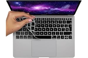 ‎MYGADGET MyGadget Tastaturschutz QWERTY für Apple MacBook Air 13 Zoll [ 2020-2022 M1 Chip] - Folie für spanische Tastatur - Keyboard Cover - Schwarz