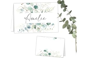 ‎KACKSPECHT Kackspecht Tischkarten Namenskarten 50 Stück zum beschriften Hochzeit Geburtstag Konfirmation Kommunion Taufe Feier Namensschilder zum selbst beschriften Boho