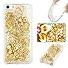 Produktbild Ooboom® iPhone 5SE Hülle TPU Silikon Bumper Schutzhülle Handy Tasche Case Cover mit Funkeln Glänzend Bling Glitter - Gold Schmetterling
