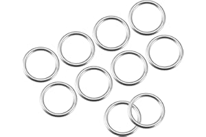 METALLIXITY 304 Acciaio Inox O cerchio (25mm OD 3mm Spessore) 10pz, Saldato Rotondo Suona - per Appendere Oggetti