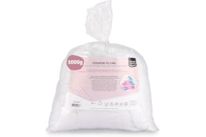 Vaessen Creative Relleno de Fibra de Poliéster Blanco Suave para la Fabricación de Peluches DIY, Cojines y Manualidades